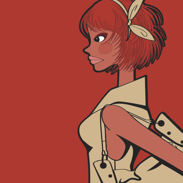 女孩肩挎休闲包01图片下载