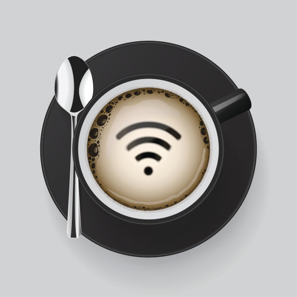 一杯白咖啡的俯视图。图片下载