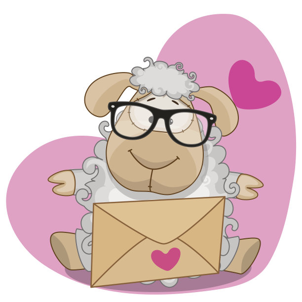 羊与信封图片下载