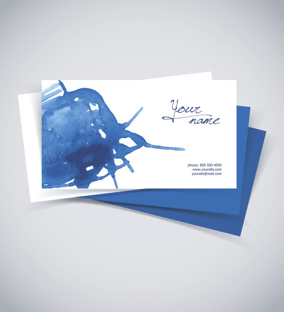 水彩画设计卡片图片下载