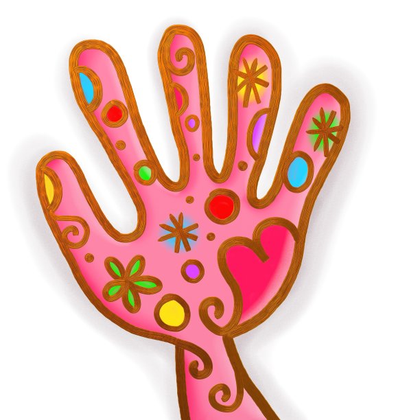 粉色手绘涂鸦图片下载