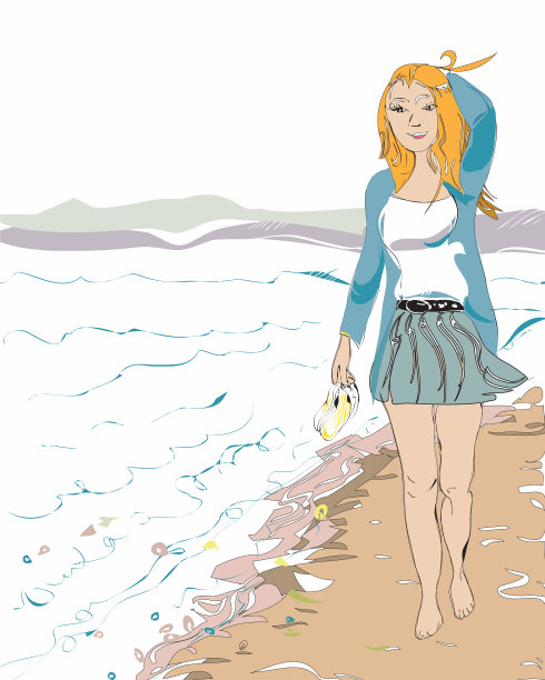 海上女人图片下载