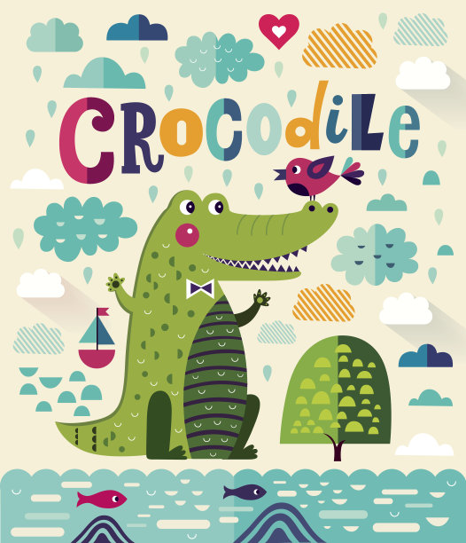 Сute鳄鱼,图片下载