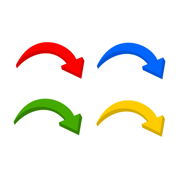 多色3D设置箭头图片下载