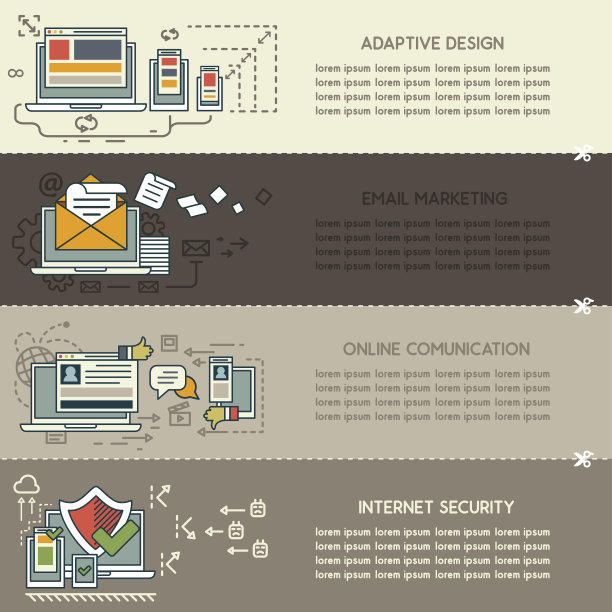 设置三个互联网技术横幅图片下载