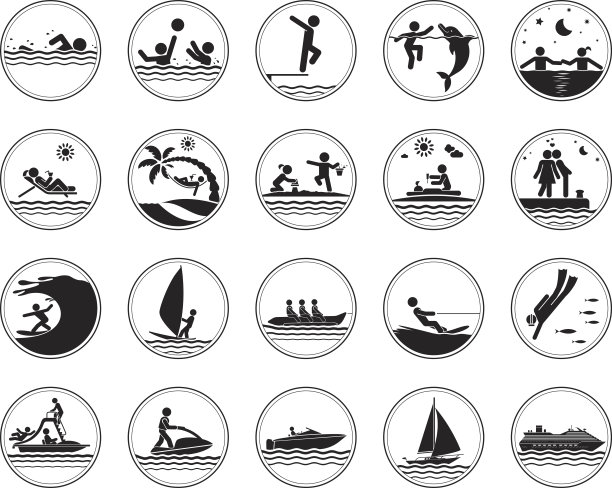 在海上的图标设置假期图片下载