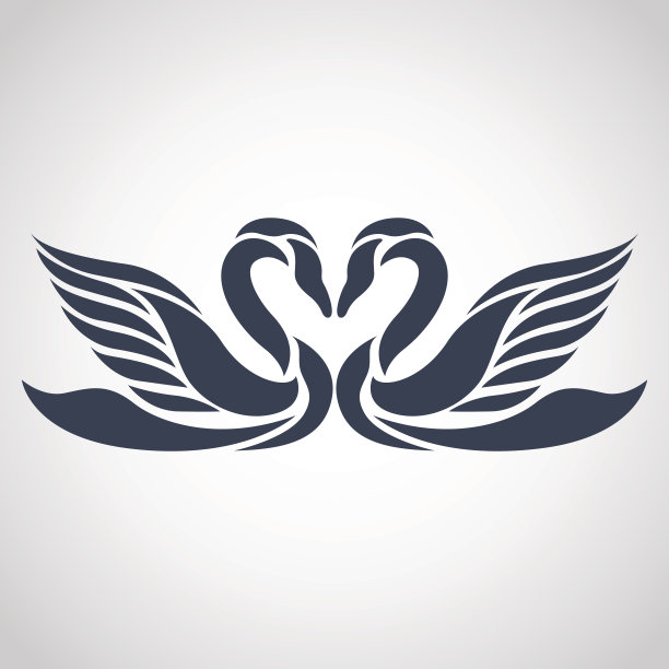 天鹅标志矢量图片下载