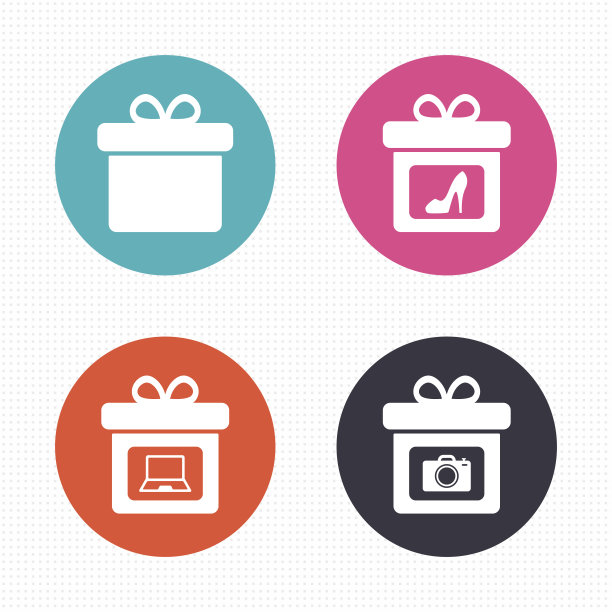 礼盒标志图标。现在的象征图片下载