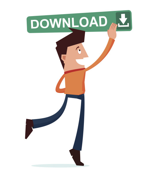 年轻人按下了下载按钮图片下载