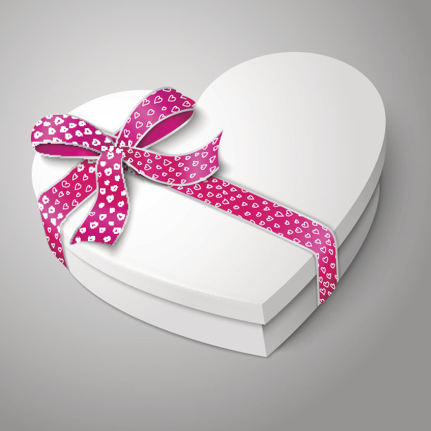 向量现实的空白白色心形盒。为你的情人节图片下载