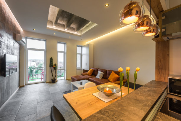 客厅，从厨房可以看到图片下载