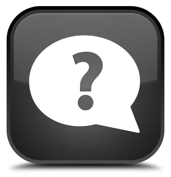 问号气泡图标特殊的黑色方块按钮图片下载
