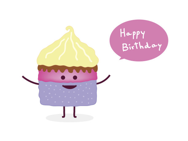 生日蛋糕，矢量插图图片下载