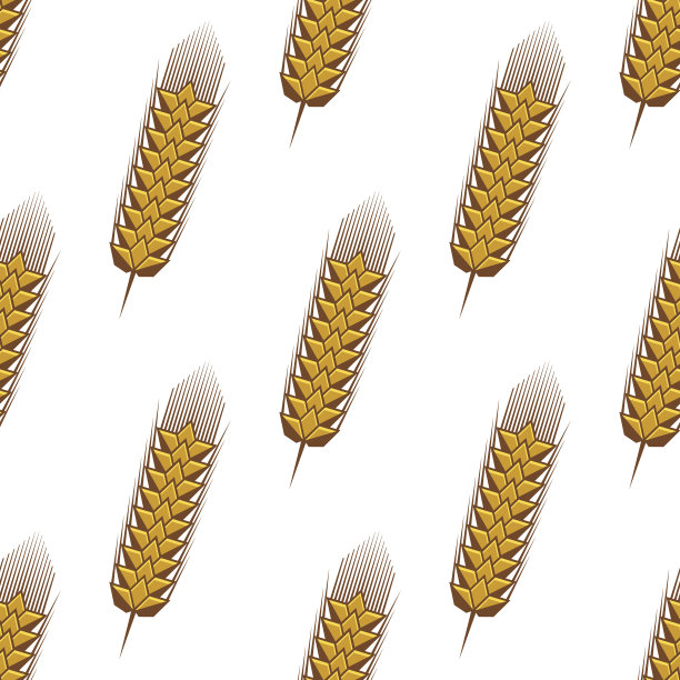 小麦黄金小穗无缝模式图片下载
