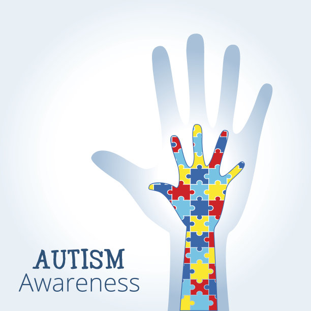自闭症意识概念与手拼图图片下载
