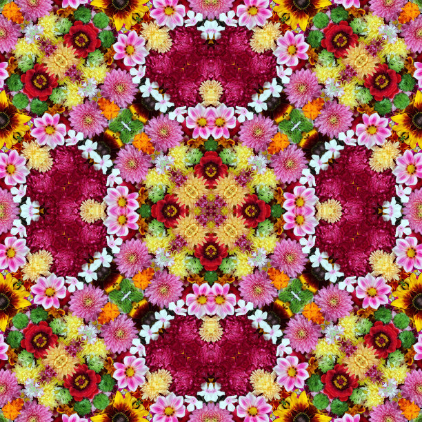 无缝花背景，俯视图。图片下载