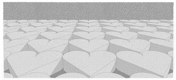 心形铅笔画图片下载