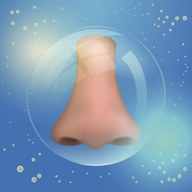 安全气泡中的逼真矢量鼻子图片下载