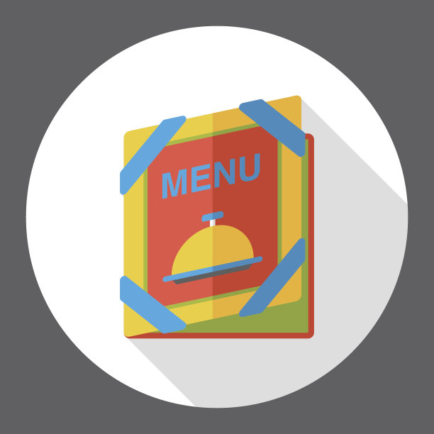 餐厅菜单平面图标图片下载