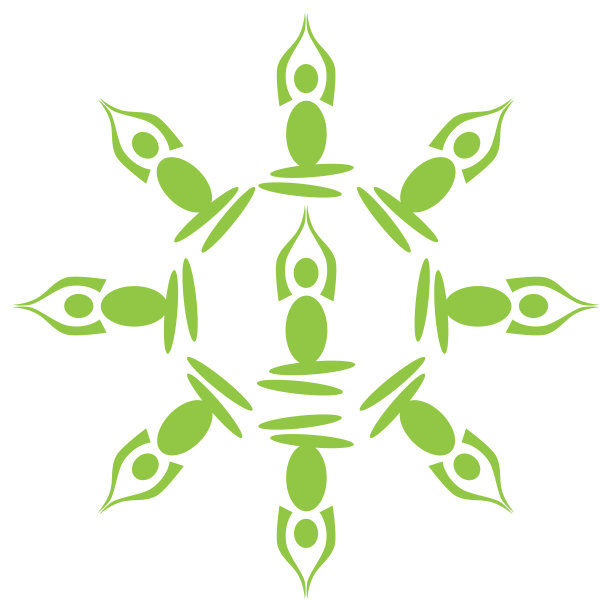 瑜伽摆出圆形绿色图片下载