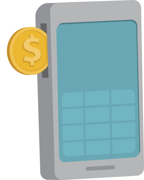 向手机或移动电话投币图片下载