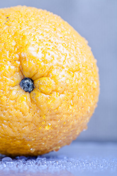 橘色，皮肤上有水滴图片下载