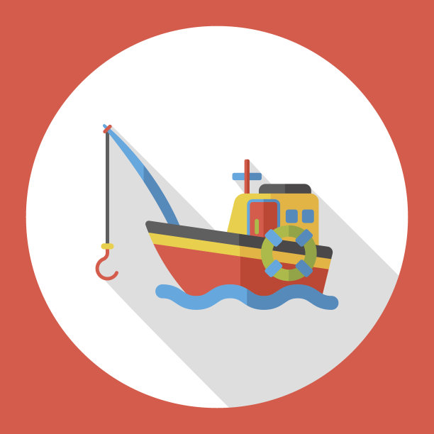 渔船平面图标图片下载