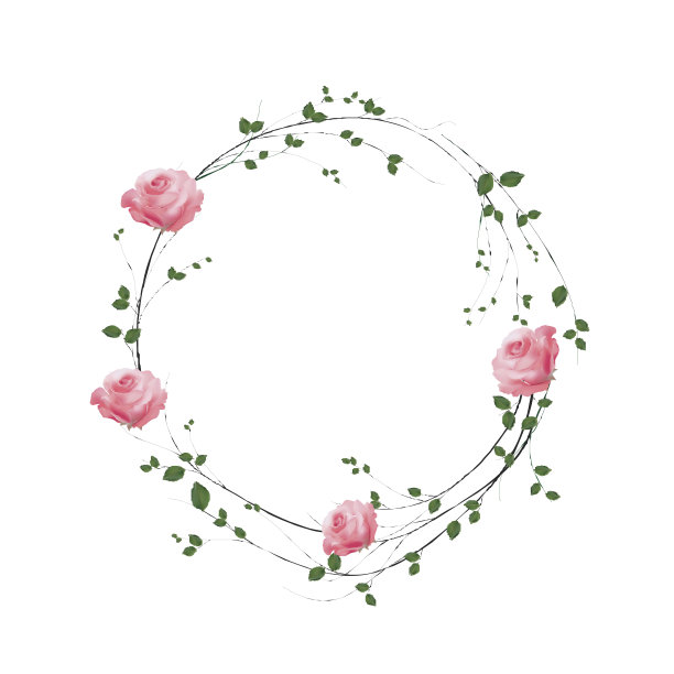 圆形框架的花卉概念图片下载