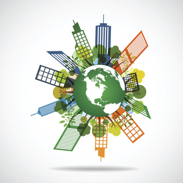 行星城市的象形图标图片下载