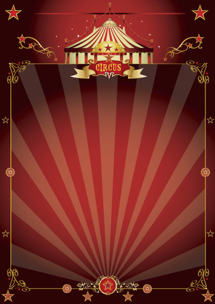 神奇的红色马戏团海报图片下载