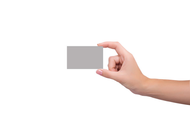 手持空白名片图片下载