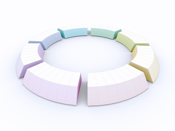 3D蛋糕统计孤立在白色背景图片下载