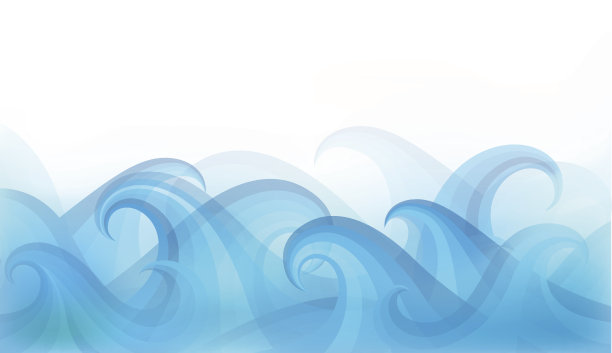 抽象背景与程式化的波浪素材图片