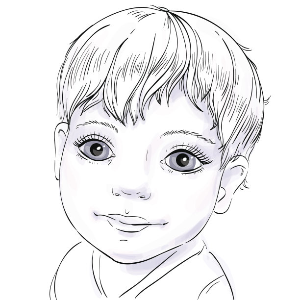 一个快乐婴儿的肖像图片下载