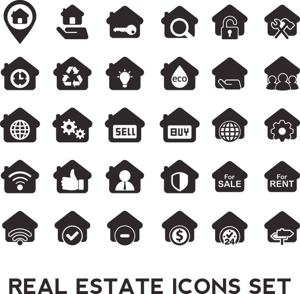 房地产的图标。图片下载