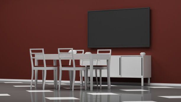 电视显示3D渲染图片下载