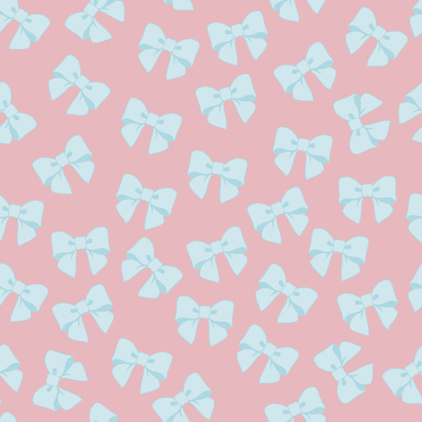 无缝矢量模式与彩色蝴蝶结瓷砖背景图片下载