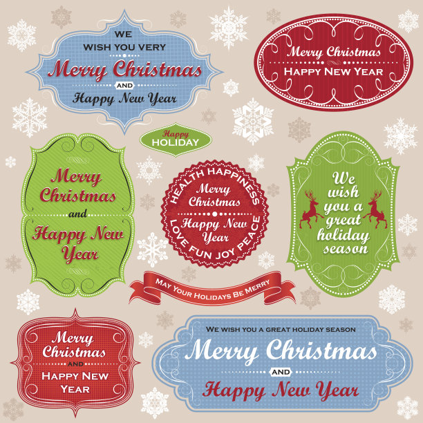 圣诞如意标签和相框图片下载