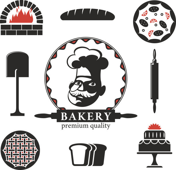 面包店的设计元素图片下载