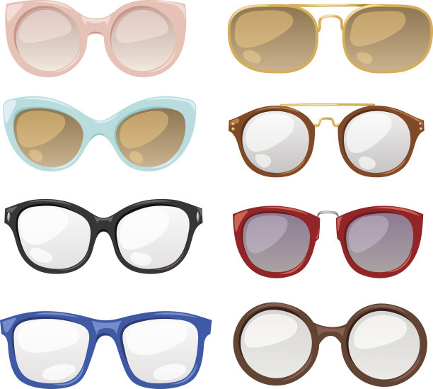 眼镜人眼矢量图片下载