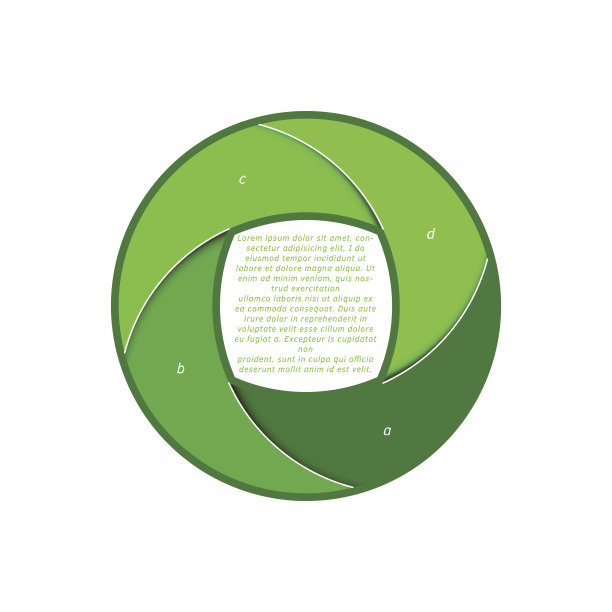 矢量圆信息图显示抽象步骤。图片下载