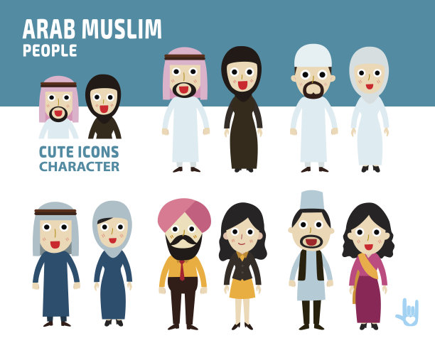 信息图元素卡通人物图标图片下载