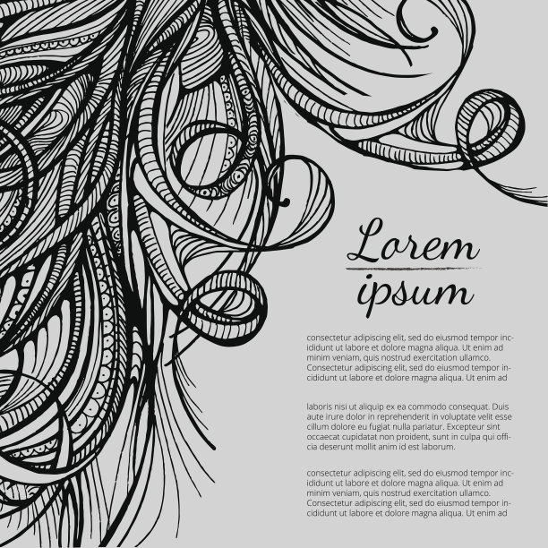 头发背景概述图片下载