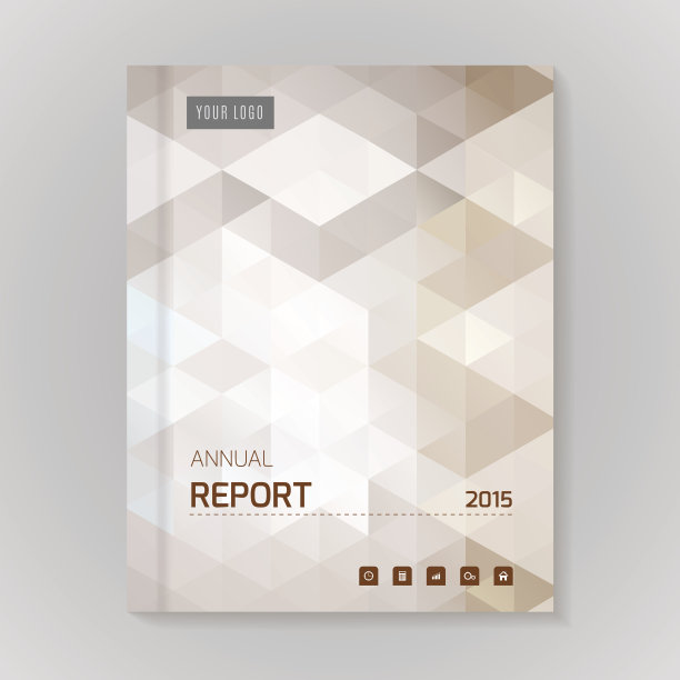 年度报告封面矢量插图图片下载