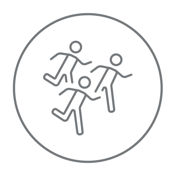 跑步的人线条图标图片下载