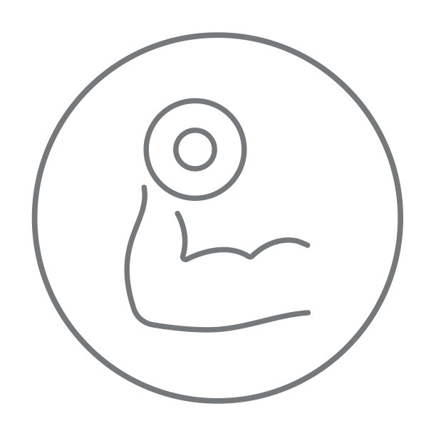 手臂上有哑铃线图标图片下载