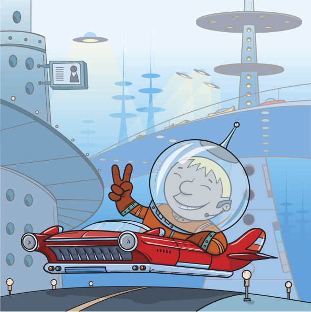 未来卡通城市图片下载