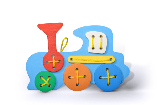 隔离高分辨率木制火车快乐的孩子图片下载