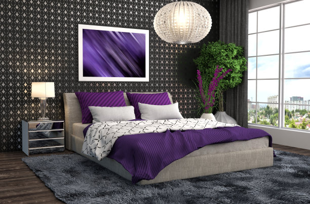 卧室内。三维演示图片下载