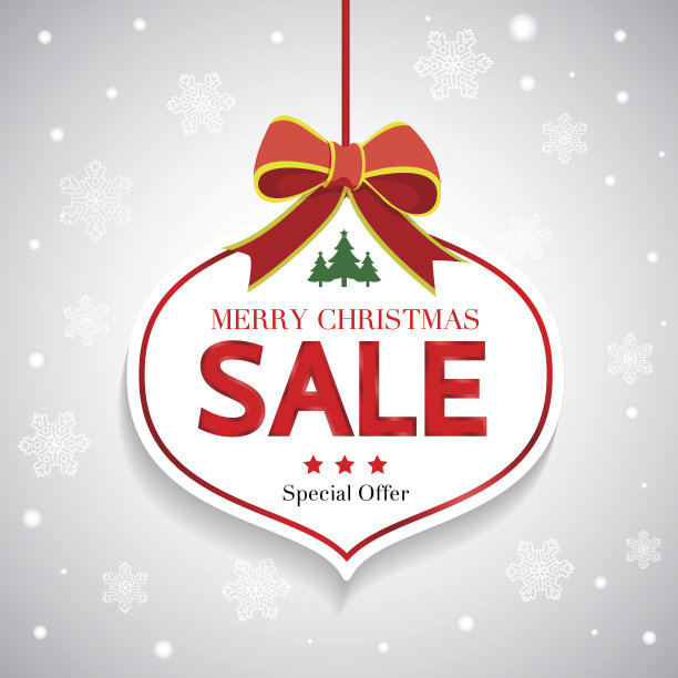 圣诞促销设计模板。图片下载